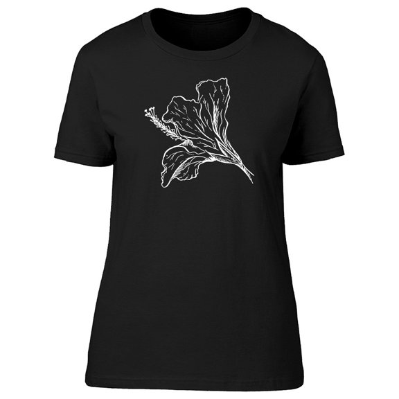 Hibiscus Flower B&W Tee Women's -Image by Shutterstock