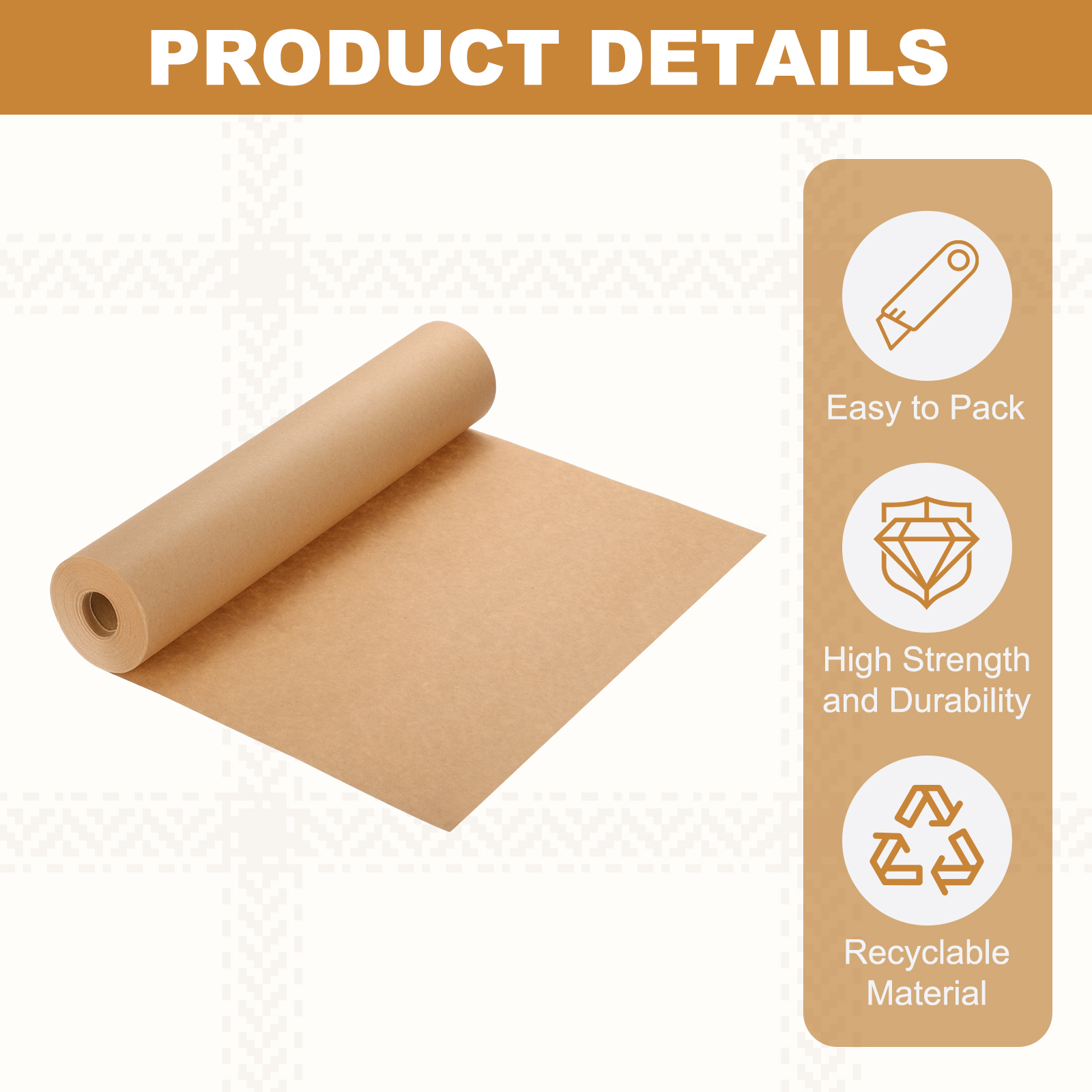 Uxcell Kraft Wrapping Paper Roll, 1181''x13.7'' Decorative Paper with Shrink Film for Gift Wrapping Bouquet Flower Bulletin Board Art Painting Craft Packaging Shipping, Dark Brown