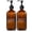 Brown, variant on Aomota 2 Pack Glass Soap Dispenser Diamond Design , 12 Ounce Kitchen Soap Dispenser for Bathroom, Hand Soap, Dish Soap (Transparent and Grey)