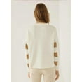 thumbnail image 4 of Striped Knitwear Sweater with Button Collar, 4 of 5