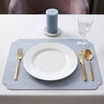 thumbnail image 5 of Unique Bargains 4Pcs Faux Leather Table Decor Placemats Ice Blue 17.7x11.8inch, 5 of 6