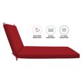 thumbnail image 2 of Textured Solid Scarlet Red Chaise Lounge Cushion, 2 of 6