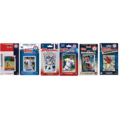 C&I Collectables RANGERS618TS MLB Texas Rangers 6 Different Licensed Trading Card Team Sets