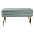 thumbnail image 3 of TOV Furniture Ziva Banc de Rangement Transitionnel en Velours de 16,5 Po H, Bleu, 3 of 6