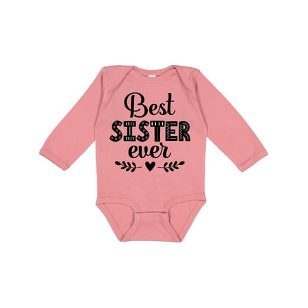 

Inktastic Best Sister Ever Gift Gift Baby Girl Long Sleeve Bodysuit