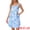 Blue Flowers, variant on DARING DIVA Women's Floral Sleeveless Scoopneck Nightgown with Pockets M Blue Flowers