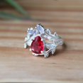 thumbnail image 2 of Ruby Ring, Amethyst Ring, Pear Cut Gemstone, Dainty Ring, Designer Ring, Handmade Jewelry, Fairy Tell Ring, Beautiful Ring, Engagement Ring, 2 of 9