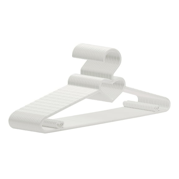 REGALWOVEN 20 Pack Plastic Non-Slip Hangers with Heart Shape for Clothing Organization Light Gray