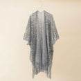 thumbnail image 5 of Ediodpoh Women Smock Top with Hollowed Out Tassels Sunshade Beach Shawl Cover up for Summer Grey, 5 of 7