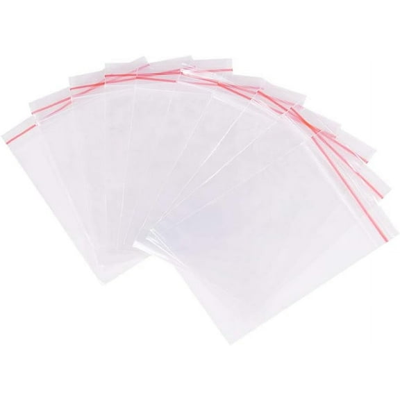 5bags 500 pcs 12x8cm Clear Resealable Zipper Bags Sealed Storage Bags Zip Lock Bags Seal Top bag for Beads Earrings Jewelry Packaging