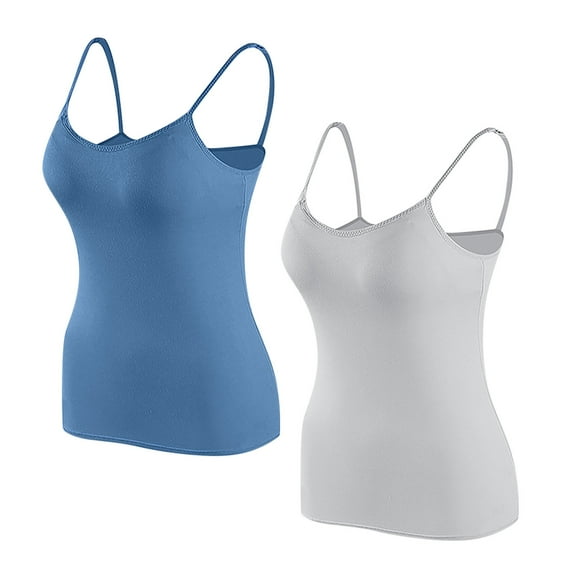 Iyufng Camisoles for Women Plus Size,Women's Push up Bra,2PC Sports Bra Wirefree Padded Medium Support Yoga Bras Gym Running Workout Sleeping Traveling,Womens Tank Tops