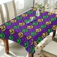 thumbnail image 4 of GZHJMY Mardi Gras Rectangle Tablecloth, Waterproof Stain Wrinkle Resistant Washable Polyester Table Cover for Picnic Dinner Holiday Kitchen Party Decor, 54 x 72 in Home Decor, 4 of 7