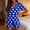 Blue, variant on Womens Soft Stretchy Lounge Wear Set – Green Heart Print Short Sleeve Pajama Top & Shorts 2 Piece Sleepwear – S-XXL,Size M