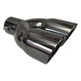 thumbnail image 1 of Ehuebsd Tubo Escape Doble Punta Silenciador Atornillado Corte Inclinado Titanio (63 Mm), 1 of 9