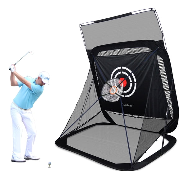 Gagalileo 9x7 Pop Up Golf Hitting Net with Target for Backyard & Indoor Practice