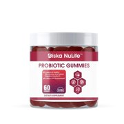 Diska Nulife Probiotic Gummies For Digestive Health Gut Health, Digestive Probiotics For Men and Women - 60 Gummies
