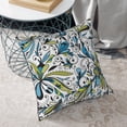 thumbnail image 6 of ZNDUO Square Home Decorative Throw Pillows, Corduroy Abstract Vintage Floral Texture Pattern Couch Pillows, Throw Pillows for Bed, 20"x20", 6 of 8