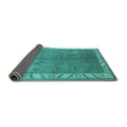 thumbnail image 2 of Ahgly Company Indoor Round Oriental Turquoise Blue Traditional Area Rugs, 7' Round, 2 of 4