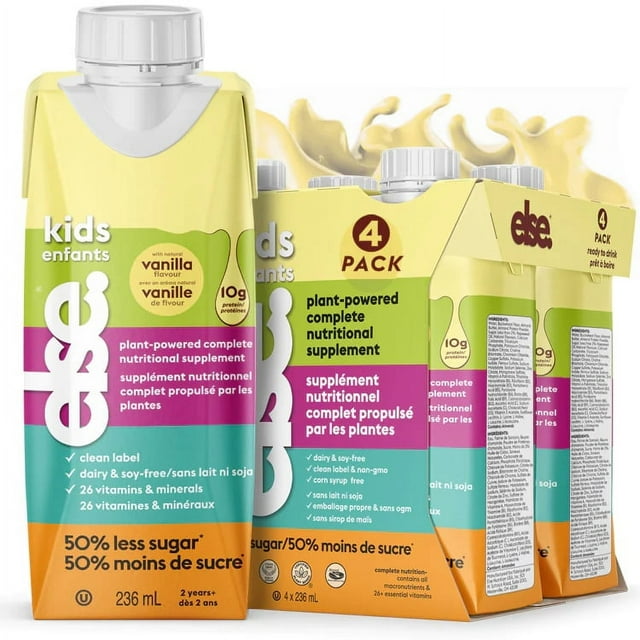 Else Nutrition- Kids Complete Nutrition Supplement Ready to Drink - Vanilla 4x236ml