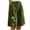 Army Green, variant on Crgrtght Long Shorts for Women Bermuda Linen Shorts for Women Solid Wide Leg Cotton Linen Knee Length Casual Floral Print Shorts Summer Beach Loose High Waisted Short with Pockets