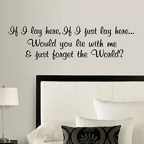 Decal ~ IF I LAY HERE, IF I JUST LAY HERE #3: SNOW PATROL ~ WALL DECAL, HOME DECOR 8" X 30"