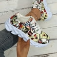 thumbnail image 4 of HEWUQI Womens Platform Slip on Animated Patterns Running Shoes Breathable Walking Lightweight Gym Workout Non Slip Fashion Sneakers Red Size 6, 4 of 6