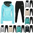 thumbnail image 5 of Women's 2 Piece Hoodies Tracksuit Long Sleeve Hooded Sweatshirt Sweatpants Fleece Sweatsuit Sets, 5 of 5