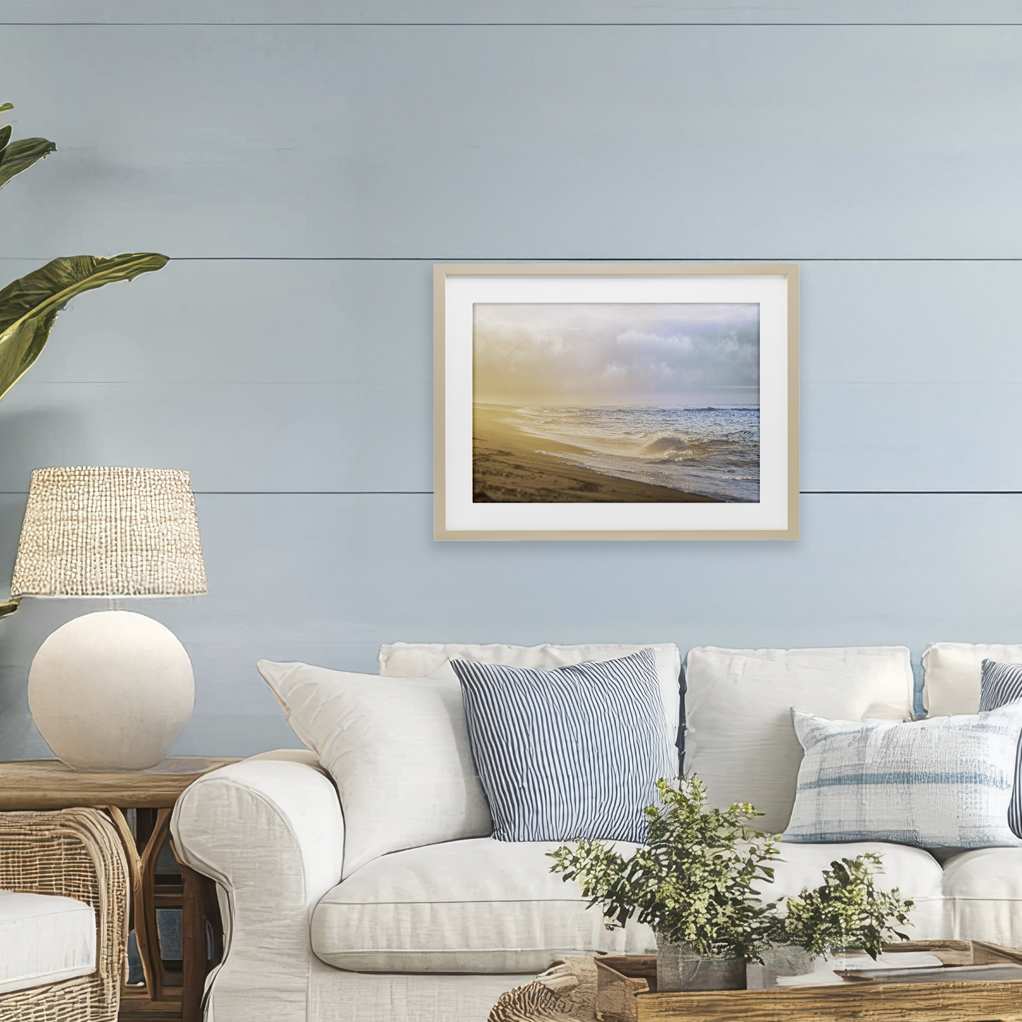 Stupell Industries Gentle Seaside Breeze Birch Framed Print Under Glass, design by Marcus Prime