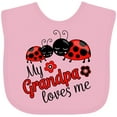 thumbnail image 3 of Inktastic My Grandpa Loves Me with Cute Ladybugs Boys or Girls Baby Bib, 3 of 4