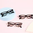 thumbnail image 3 of DOOViC 3 Pack Fashion Reading Glasses for Women 1.25 Trendy Cat Eye Blue Light Blocking Computer Readers Anti Eye Strain, 3 of 7