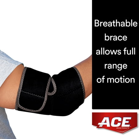 ACE Brand Neoprene Elbow Support, Adjustable, Black,