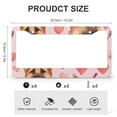 thumbnail image 3 of License Plate Frames Cute German Shepherd Dogs Love Heart Car Tags Frames Holder 2 Pieces Valentines Day Decor Quality Aluminum Metal License Plate Cover for Women Men US Vehicles, 3 of 6