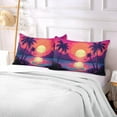 thumbnail image 7 of Coolnut Sunset Beach Plush Pillowcase, Luxury Soft King Pillow Case for Hair and Skin, Standard Size Pillow Covers with Zipper Closure, 20x30in Home Decor Gifts, 7 of 7