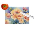 thumbnail image 2 of Chrysanthemums in Watercolor Glass Cutting Board Large 12 in x 15 in, 2 of 5