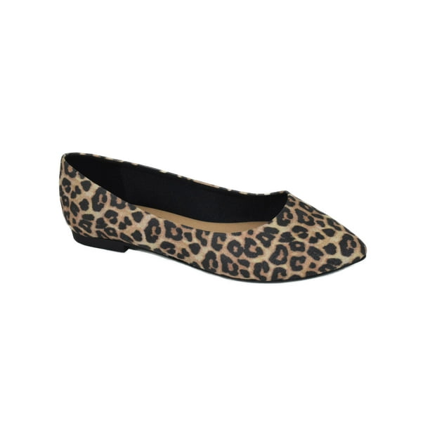 leopard print wide fit shoes
