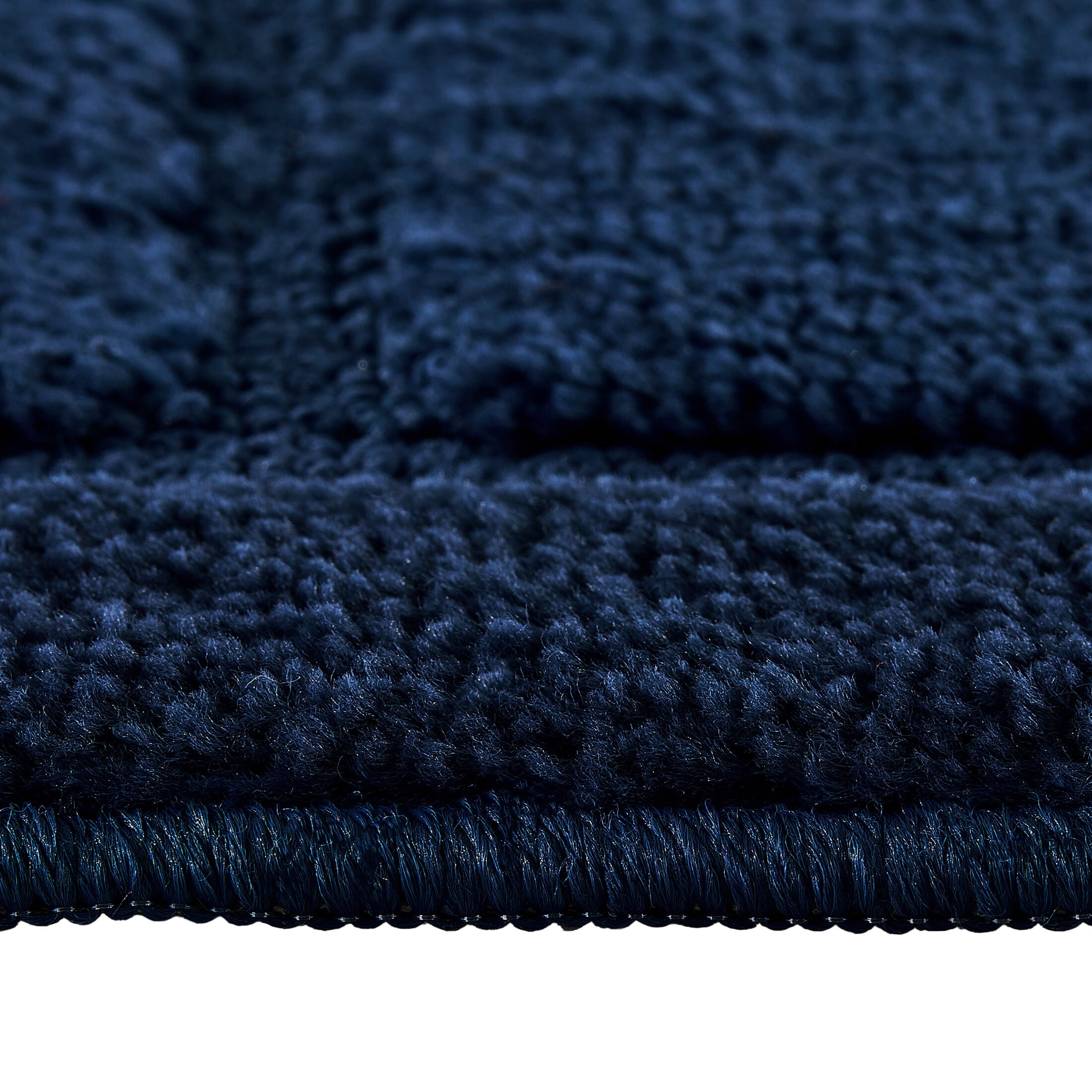 Mainstays Solid High Low Tufted Grid Navy Blue Indoor Area Rug, 8' x 10'