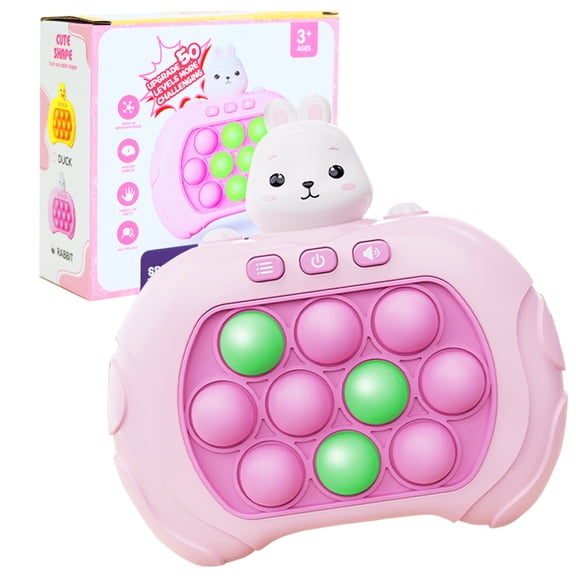 IFOYO Puzzle Pop Light Up Game,Quick Push Pattern Electric Poping Bubble Squeeze Sensory Fidget Toys,Handheld Light up Game Machine for Kids Teens Adults,Bunny