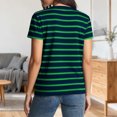 thumbnail image 2 of ZUKMRJPC Womens Summer Tops Crewneck Trendy Vintage Striped Slim Fit Tees Short Sleeve Casual Lightweight Basic T Shirts, 2 of 8