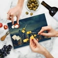 thumbnail image 5 of Cityscape Cutting Board, Hong Kong Cityscape Stormy Weather Dark Cloudy Sky Waterfront Port Dramatic View, Decorative Tempered Glass Cutting and Serving Board, Small Size, Multicolor, by Ambesonne, 5 of 5