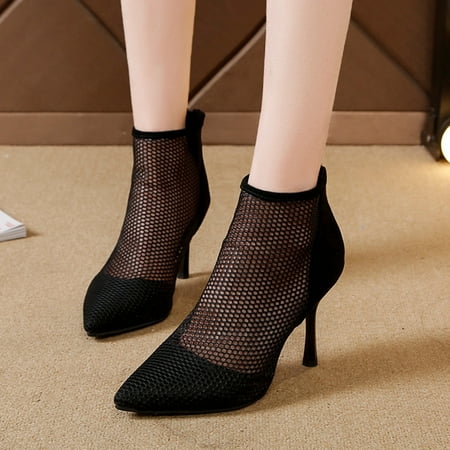

〖Yilirongyumm〗 Black 39 High Heels For Women Ladies Fashion Pointed Toe High Heels Single Shoes Sandals