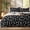 Black, variant on Joyfy Queen Comforter Set Olive Green, 3 Pieces Floral Queen Bedding Set with 1 Soft Reversible Botanical Comforter and 2 Pillow Shams, Bed in a Bag for All Seasons