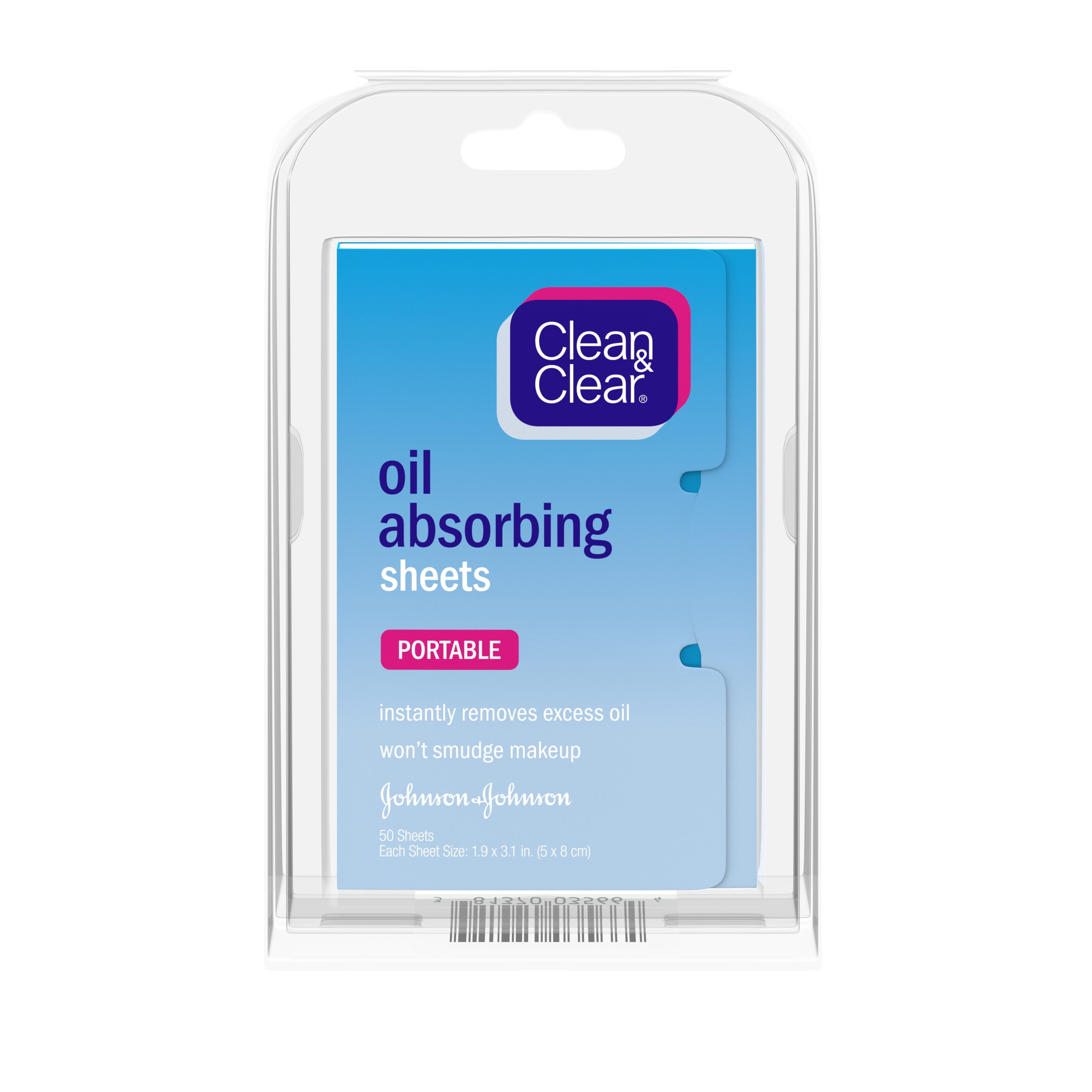 Clean & Clear Oil Absorbing Face & Nose Sheets for Oily Skin, 50 ct