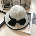thumbnail image 2 of SikaFu Bow Dome Fisherman Hat For Women In Summer, Popular On The Internet, Breathable With Small Eaves, Revealing A Trendy Face, Sunshade, Sunscreen Basin Hat, Trendy, 2 of 8