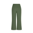 thumbnail image 7 of yillto Lounge Sets for Womens Crew Neck Short Sleeve Shirts Top and Wide Leg Loose Pants Sleepwear Causal 2 Piece, 7 of 7
