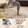 thumbnail image 4 of 74x26 Inch Yoga Towel, Sweat Absorbent Non-Slip Mat for Hot Yoga, Pilates & Fitness,Vintage Sketch Candy Chocolate Cream Neutral Print, 4 of 5