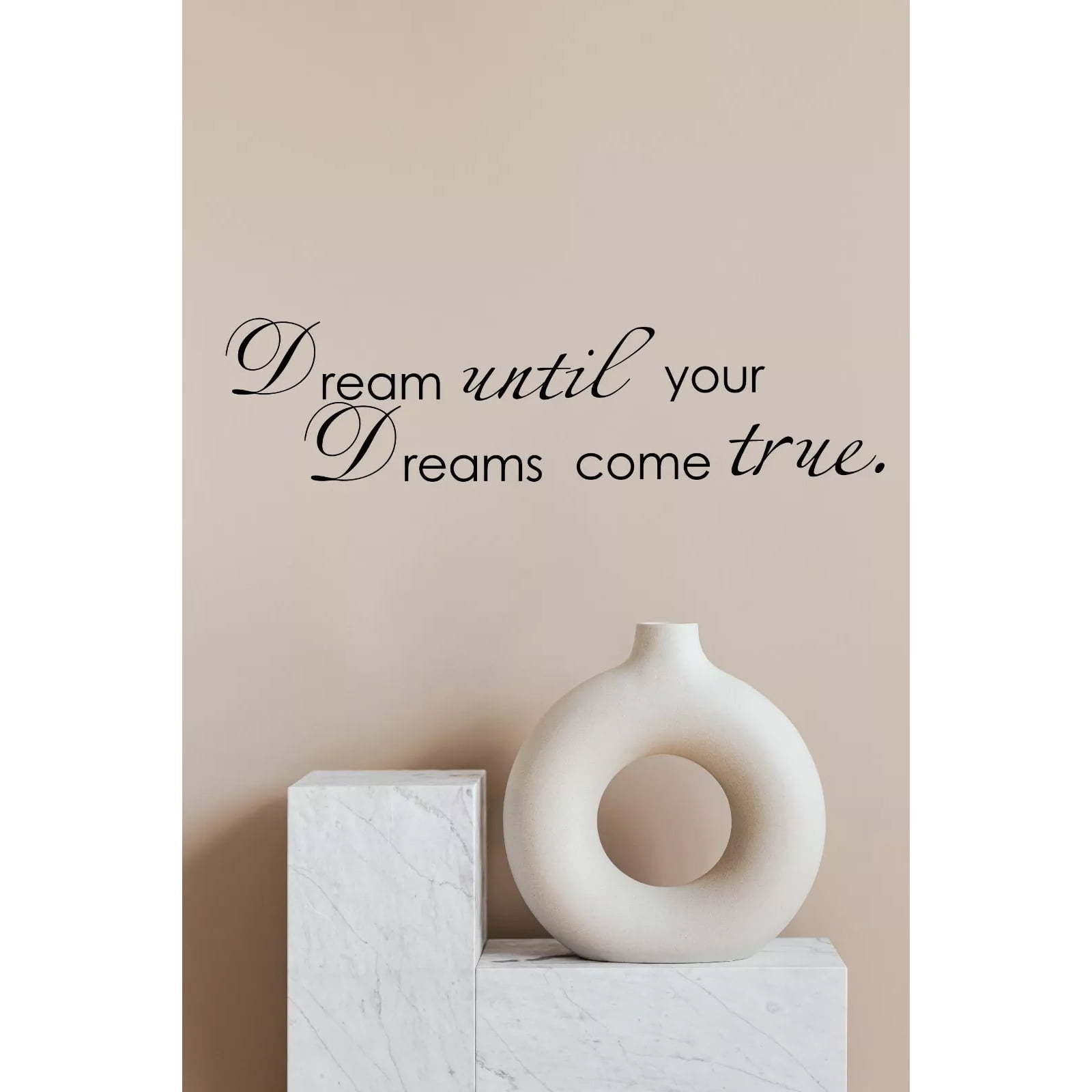 Dream Until Your Dreams Come True Wall Decal - Inspirational Quote PVC Vinyl Sticker - Motivational Wall Art for Home, Office, or Bedroom Decor - Removable and Easy