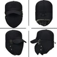 thumbnail image 4 of JIAHG, gorro de aviador de invierno para hombre, gorro receptor a prueba de viento, cálido gorro de invierno con orejeras, gorra de béisbol para hombre, gorra de snowboard, patinaje y equitación Ormromra LL-2230, 4 of 8