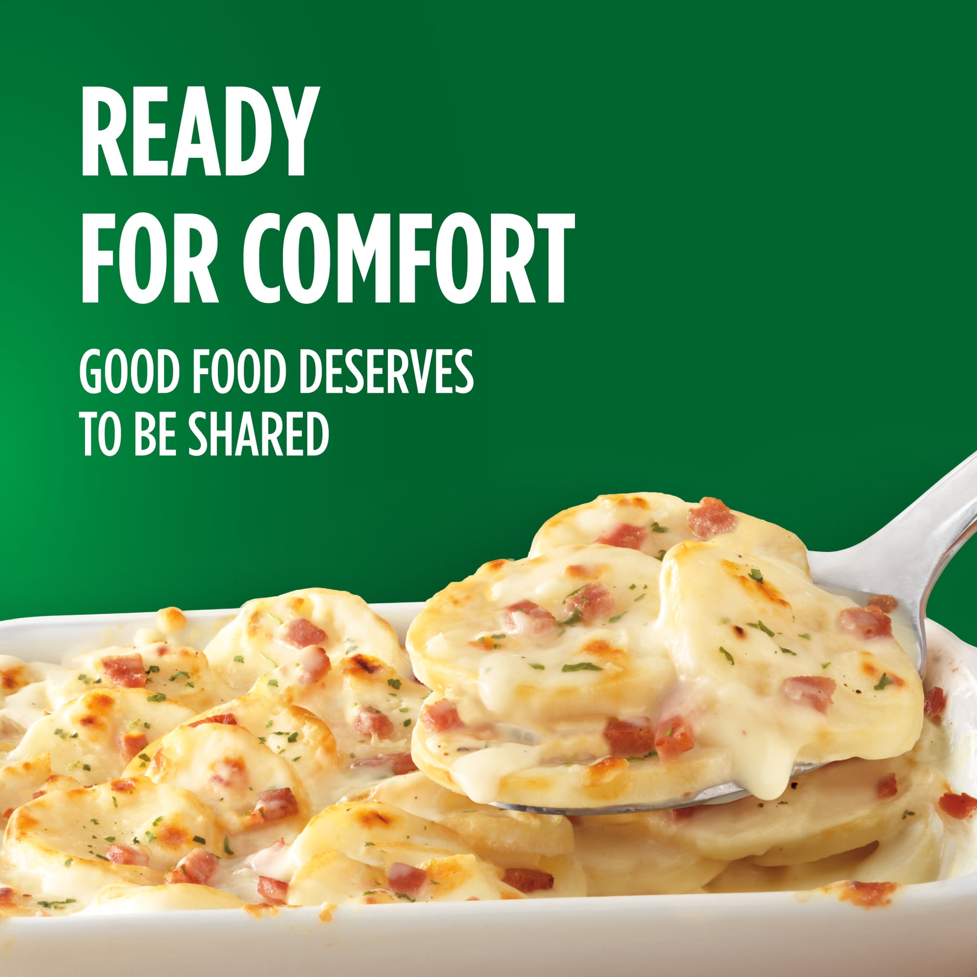 Marie Callender’s Scalloped Potatoes in a Creamy Cheese Sauce With Ham, Meal To Share, Frozen Meal, 27 oz.