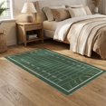 thumbnail image 2 of ODIKA 5'x7' Washable Area Rug Football Aged Gridiron Doormat Weathered Details Door Footaball for Dining Room, Under Table, Home Office, Non-Slip Chair-Friendly, 2 of 7