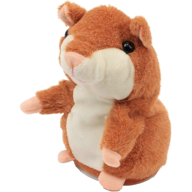 Talking hamster will repeat what you say Talking plush partner gift, brown, 15 cm